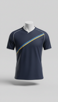 Navy Performance Jersey With Mesh Panels
