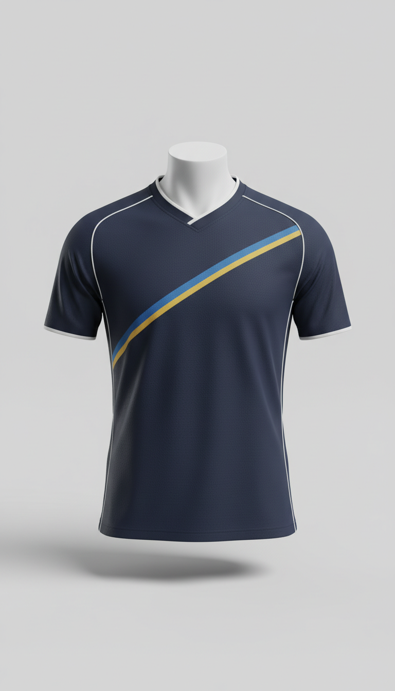 Navy Performance Jersey With Mesh Panels